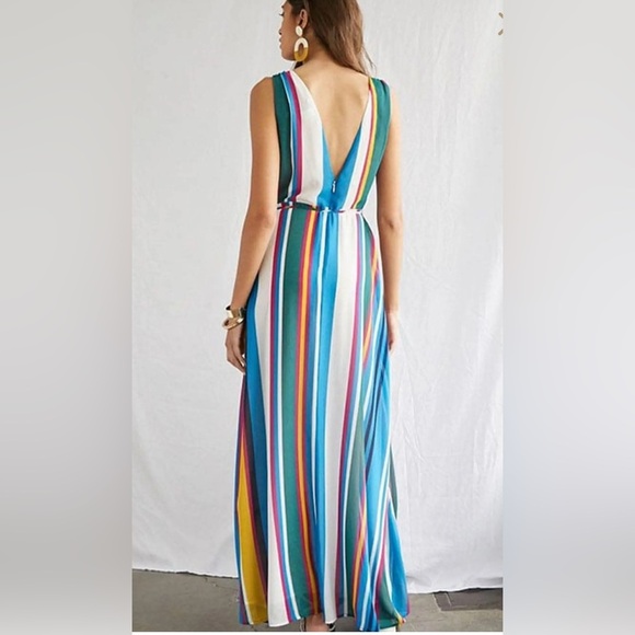 Forever 21 Multicolor Striped Maxi Dress Size S - Picture 3 of 5